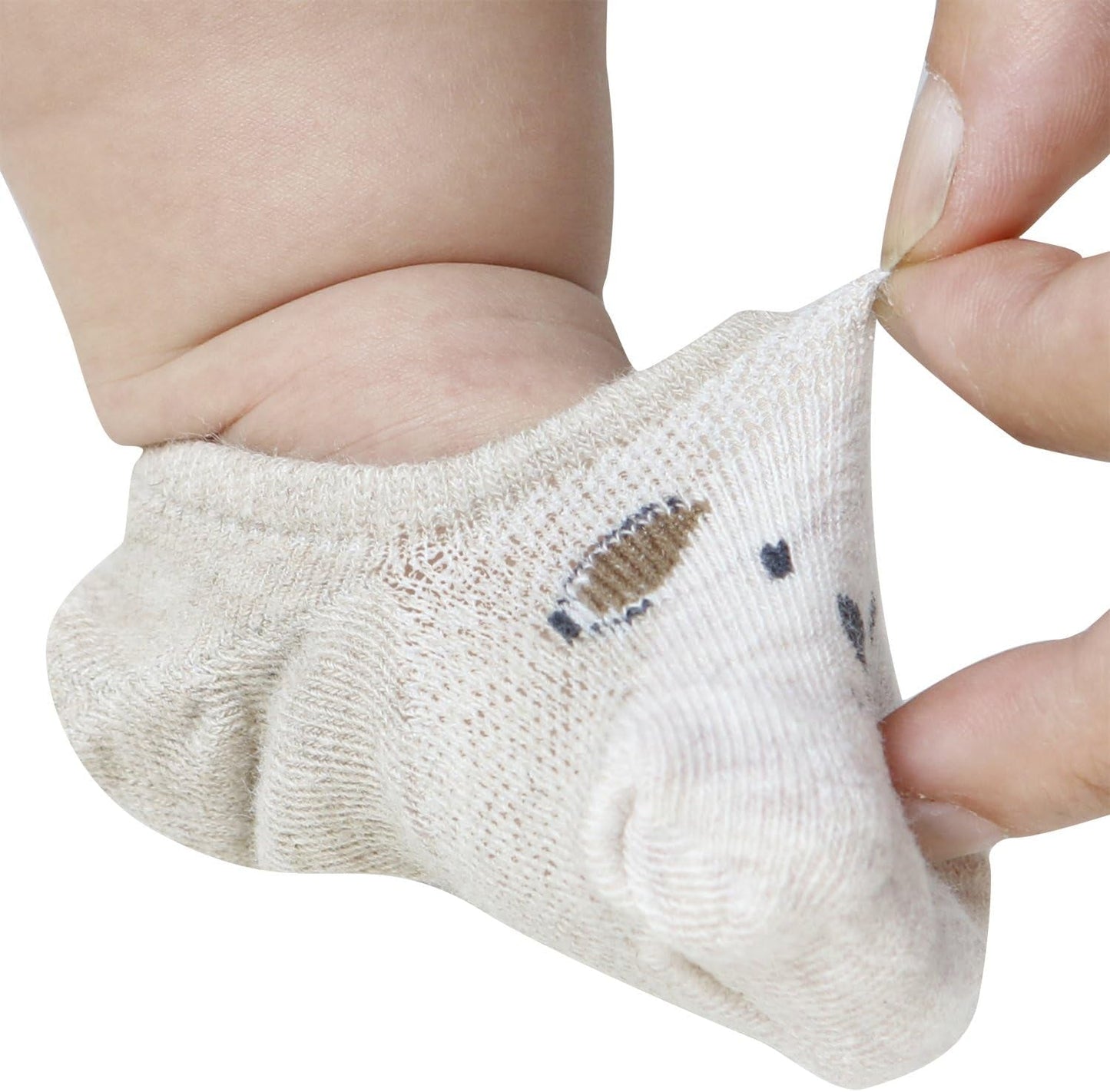 Adorable Baby No Show Socks - Toddler Low Cut Cotton Animal Designs (0-9T) - 6/10 Pack