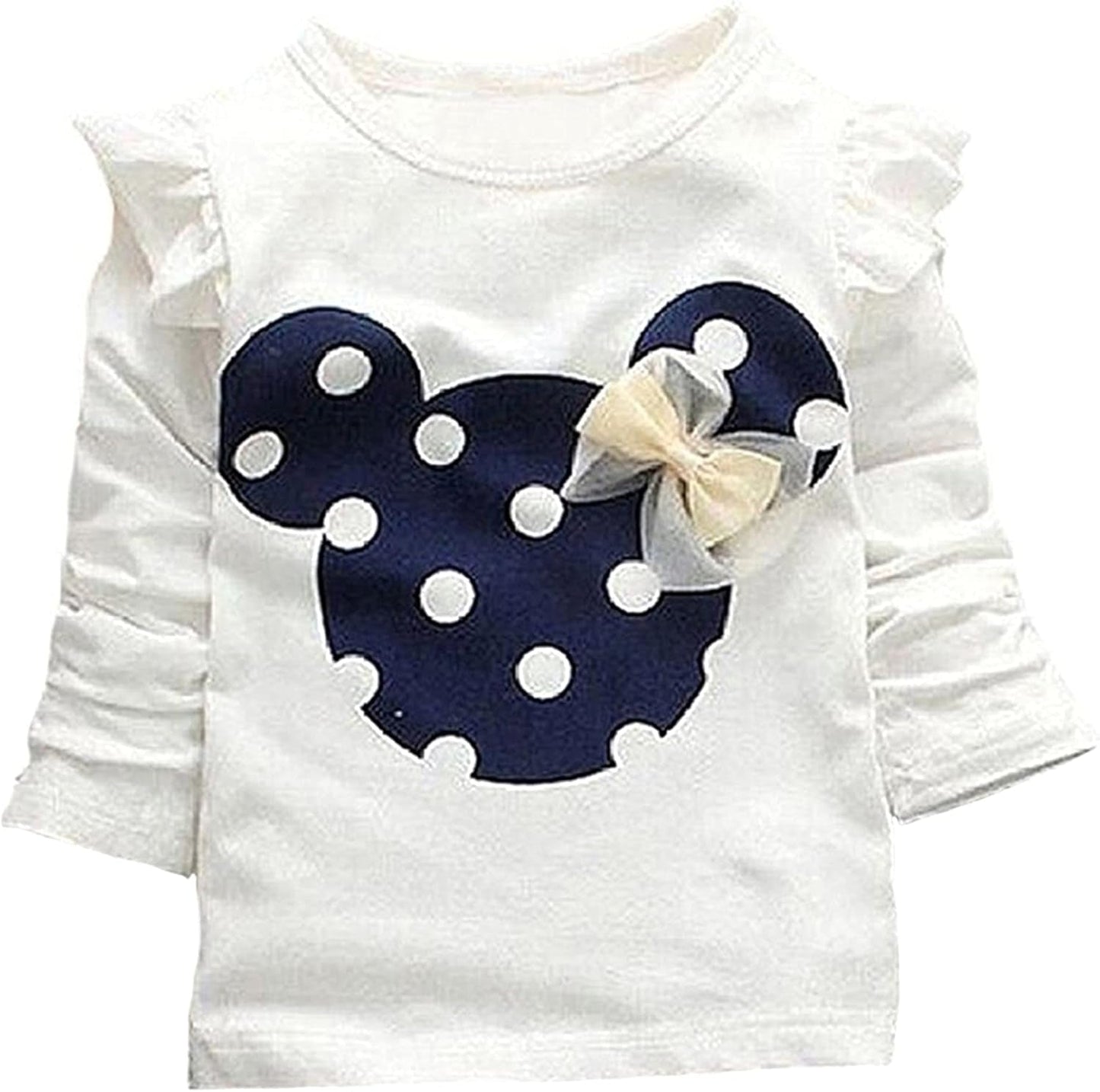 Adorable Toddler Girls 2-Piece Outfit Set - Long Sleeve T-Shirt & Pants