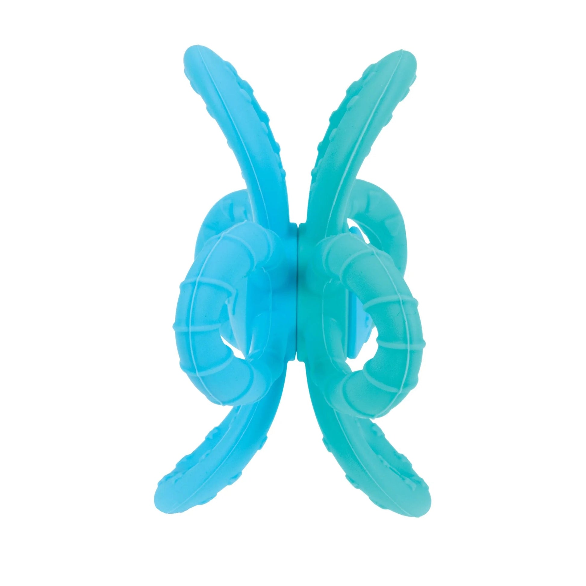 Colorful Fun Loops Silicone Teether for Infants - Soothing Blue & Aqua Design