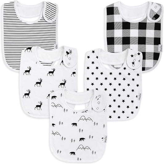 Organic Cotton Baby Bibs – Soft, Absorbent Bandana Design for Drooling and Teething – Adjustable and Stylish Gift Option