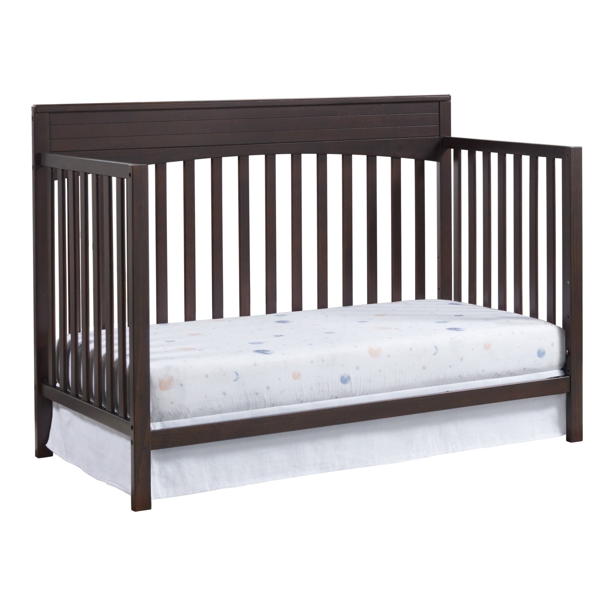 Harper 4-in-1 Convertible Crib - Stylish Espresso Brown, GREENGUARD Gold Certified Safety for Your Baby