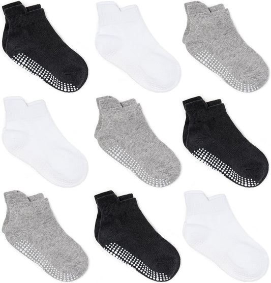 Cozy Non-Slip Ankle Socks for Infants and Toddlers with Non-Skid Soles