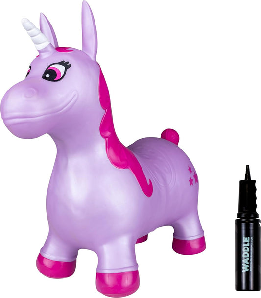 Bouncy Unicorn Hopper - Inflatable Fun for Toddlers & Kids (Pump Included) - Perfect Indoor & Outdoor Toy for Ages 2+