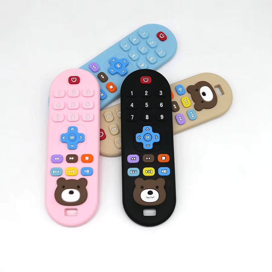 Baby Teething Remote Control Toy - Soft Silicone Teether for Soothing Infants