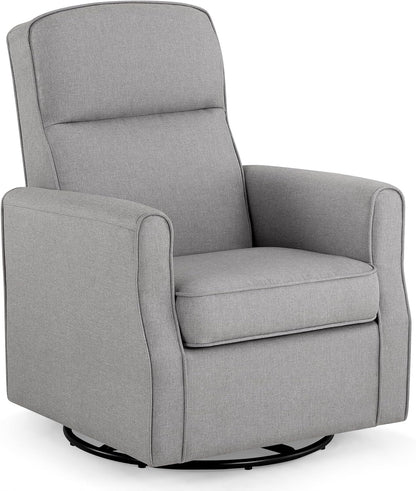 Blair Charcoal Slim Nursery Glider & Swivel Rocker Chair - Stylish Comfort for Your Baby's Room