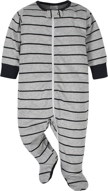 Adorable Baby Boys' 4-Pack Sleep 'N Play Footies for Cozy Comfort