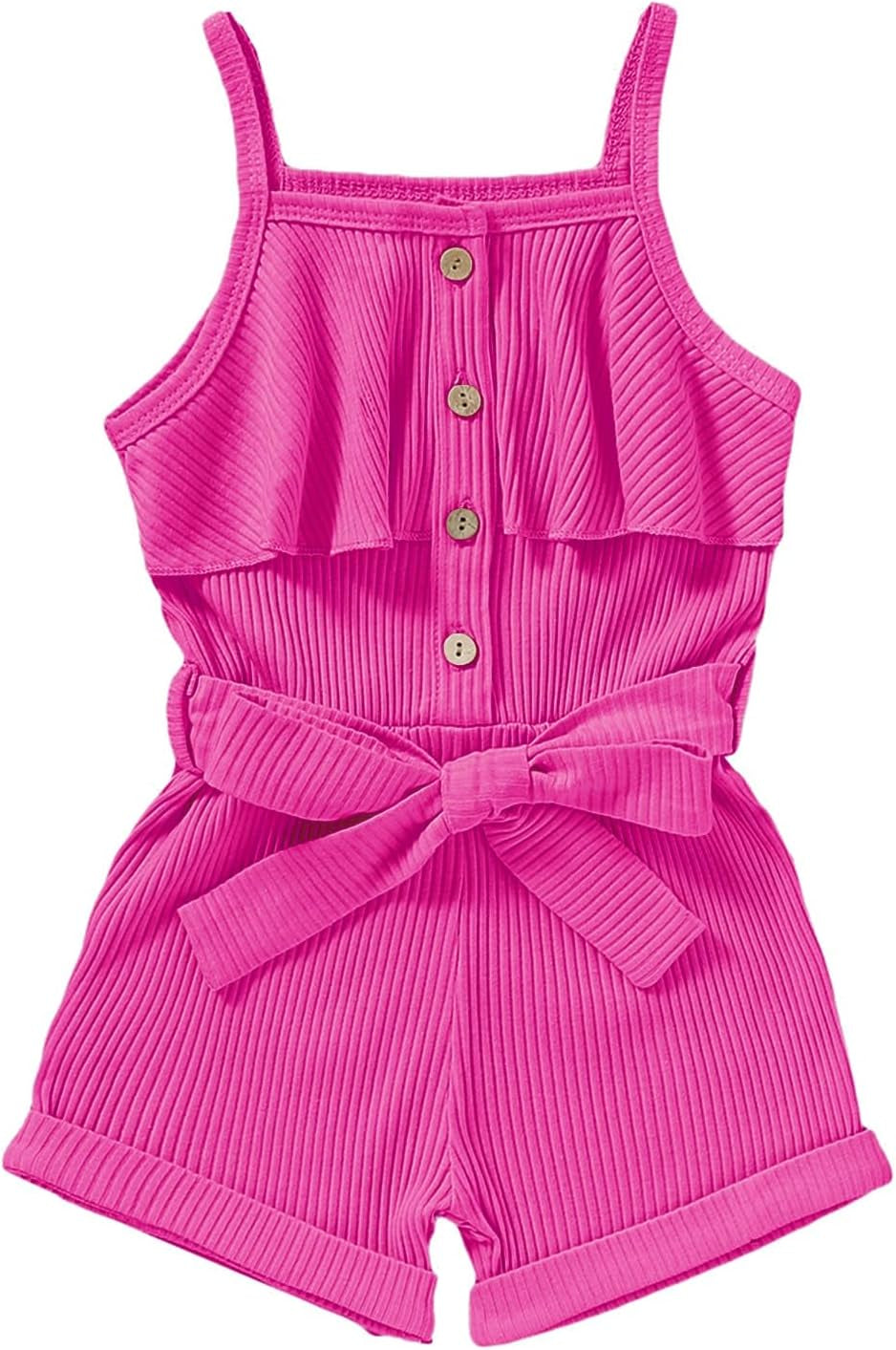 Adorable Toddler Girls' Summer Sleeveless Halter Romper Jumpsuit Set (Ages 1-5T)