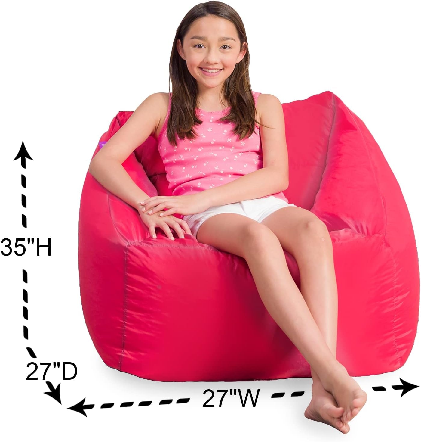 Coronado Kids' Large Red Bean Bag Chair - Ultimate Comfort for Gaming and Playrooms!