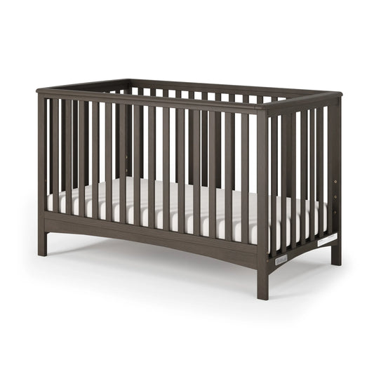 Transform Your Nursery with the London 4-in-1 Convertible Crib in Dapper Gray - Non-Toxic Finish & Adjustable Mattress Positions!