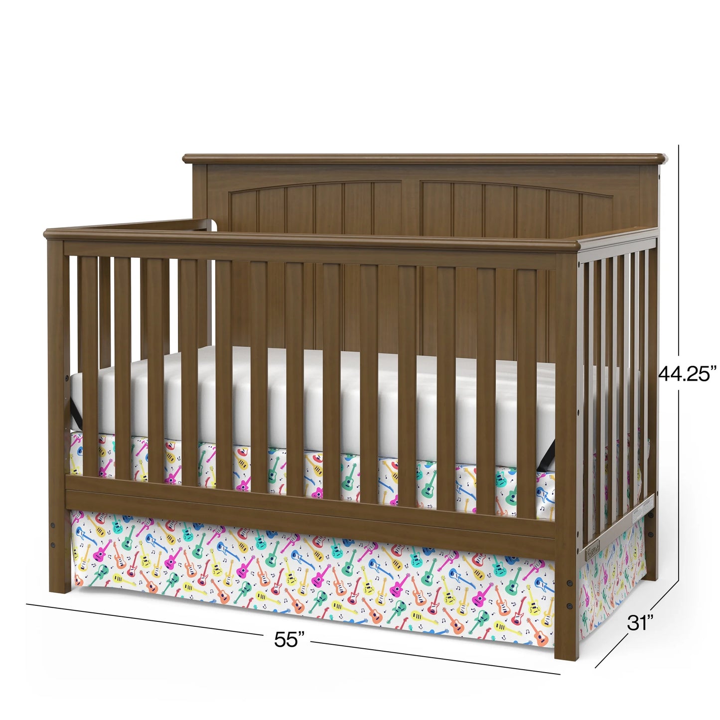 Sheldon 4-in-1 Convertible Crib in Cocoa Bean