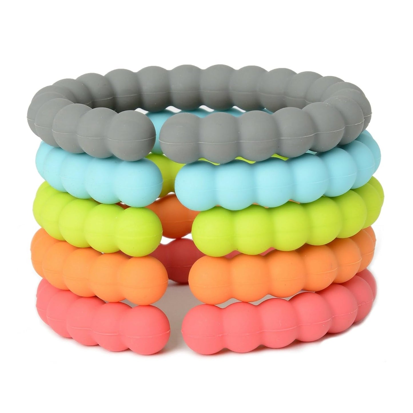 - Silicone Baby Links, Multi Use Baby Toy Rings - Attach Toys & Teethers to Stroller, Car Seat & More - Medical Grade Silicone, BPA Free & Phthalate Free - Includes 5 Colorful Baby Rings