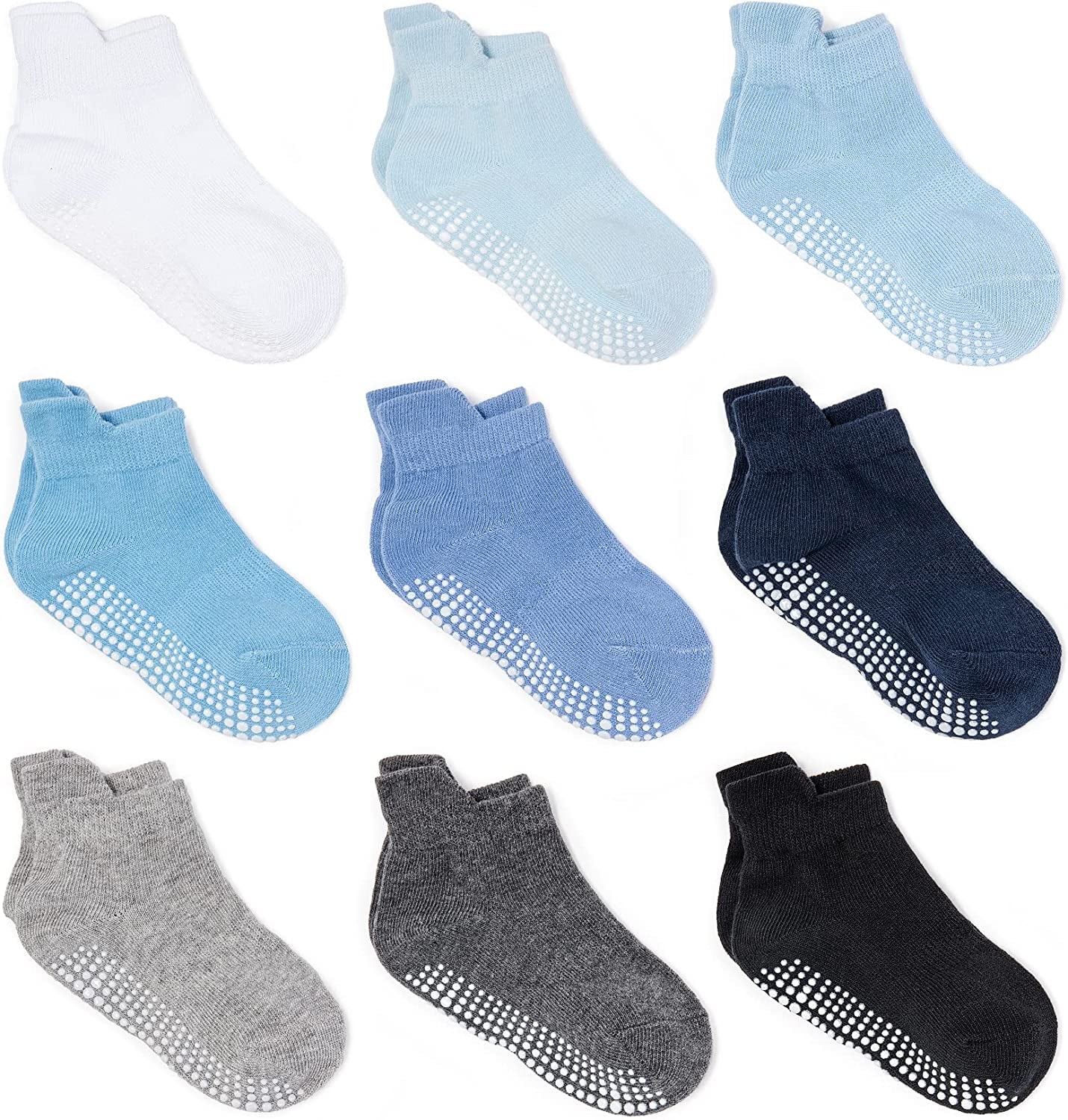 Cozy Non-Slip Ankle Socks for Infants and Toddlers with Non-Skid Soles