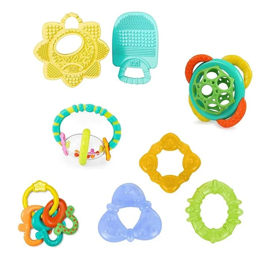 Ultimate Teeth Relief 8-Piece Gift Set - BPA-Free Baby Teethers & Chilled Teething Toys for 3 Months+ - Unisex Comfort!