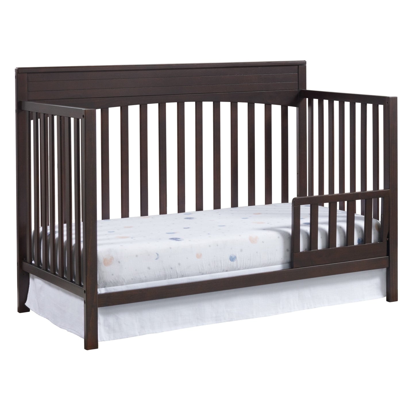 Harper 4-in-1 Convertible Crib - Stylish Espresso Brown, GREENGUARD Gold Certified Safety for Your Baby