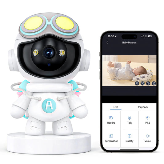 2K Indoor Security Camera - Ultimate Baby & Dog Monitor with Motion Detection, 2-Way Audio, Night Vision, and Smart Safety Alerts