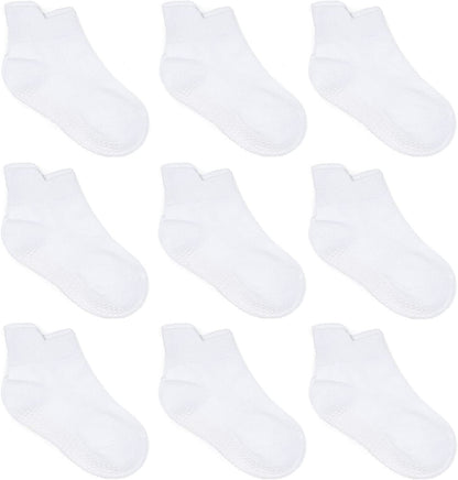 Cozy Non-Slip Ankle Socks for Infants and Toddlers with Non-Skid Soles