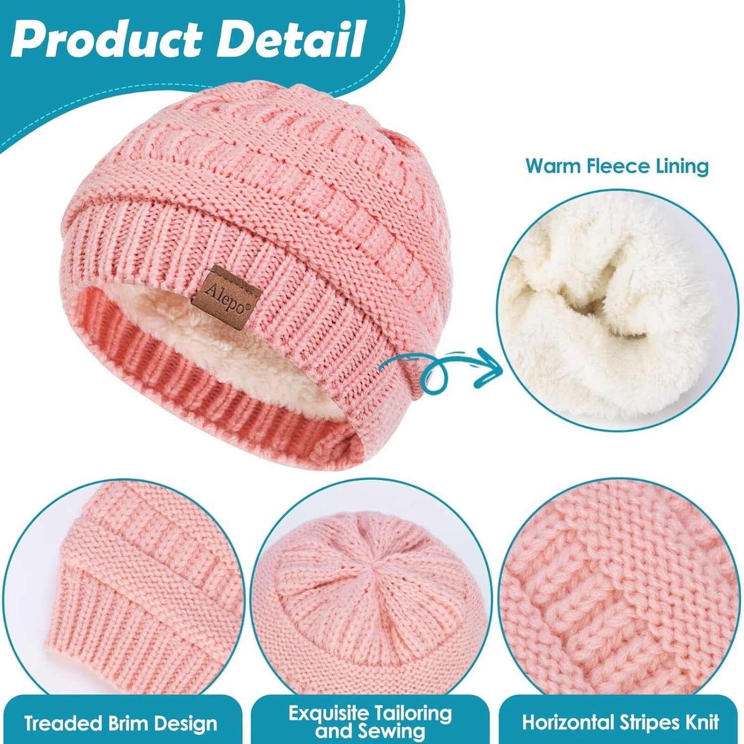 Cozy 3-Pack Baby Beanie Hats for Girls & Boys - Soft Fleece Lined Winter Hats for Newborns, Infants, and Toddlers