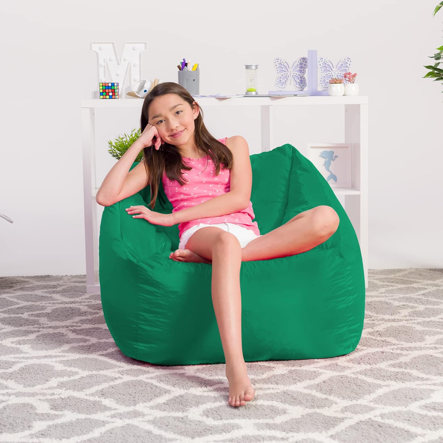 Coronado Kids' Large Red Bean Bag Chair - Ultimate Comfort for Gaming and Playrooms!