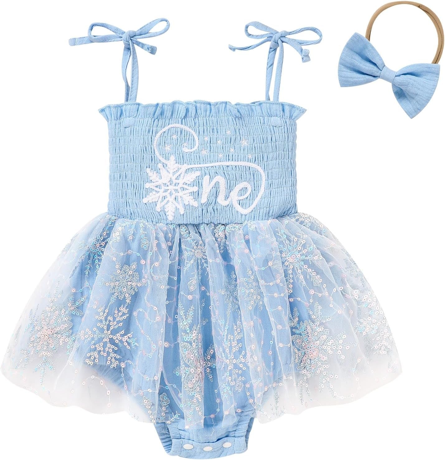 Adorable Baby Girl's 1st Birthday Tulle Romper - Sleeveless Bodysuit for Cake Smash Celebrations