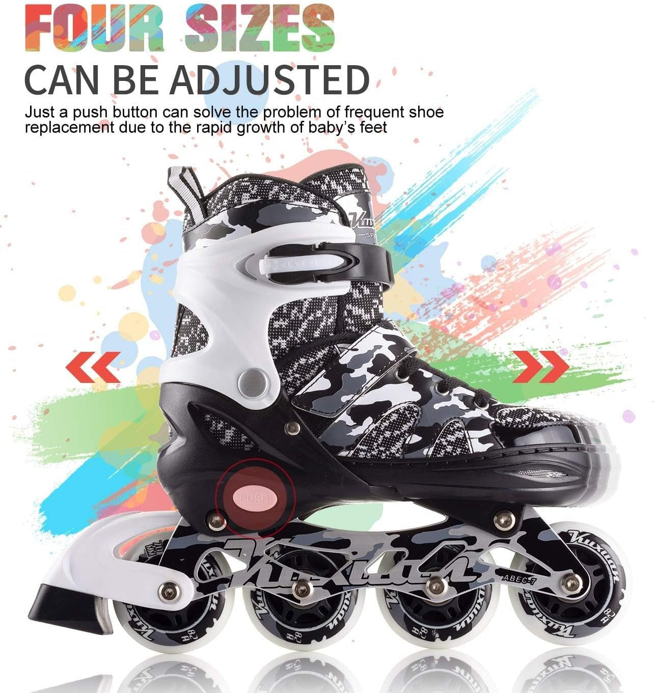 Light-Up Adjustable Inline Skates for Boys and Girls - Fun and Safe Skating Experience!