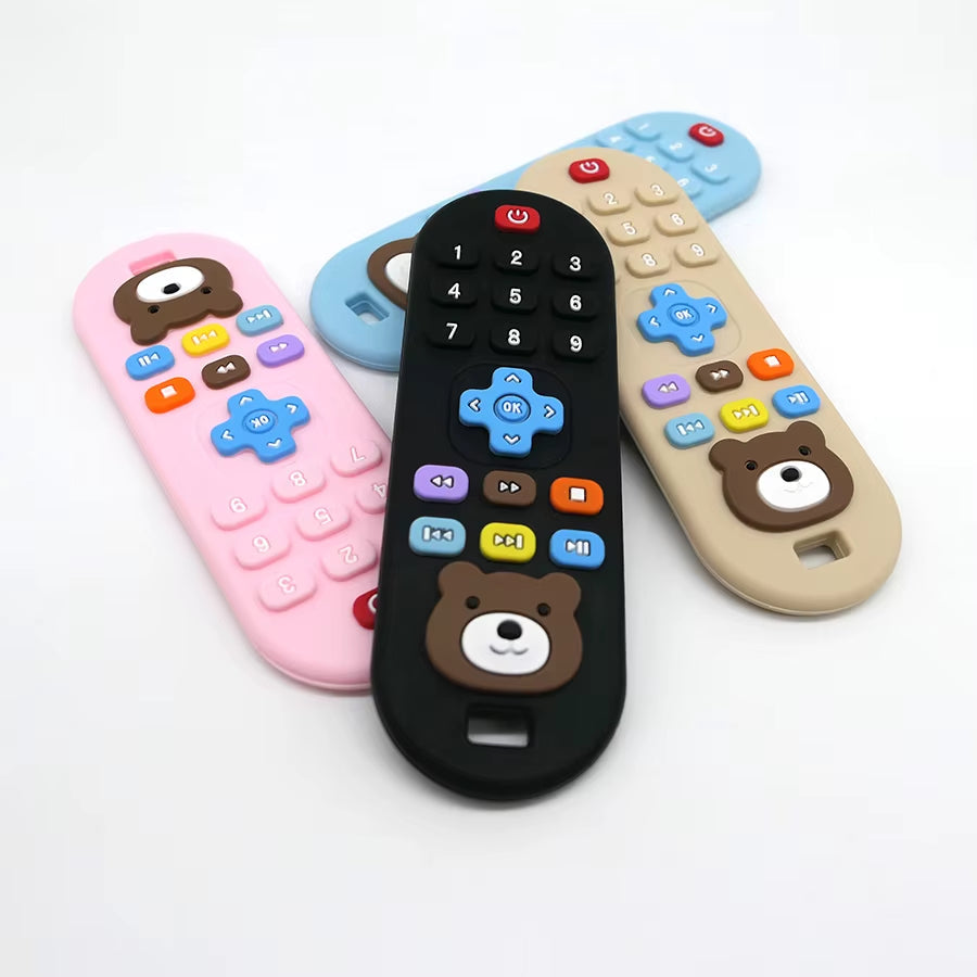 Baby Teething Remote Control Toy - Soft Silicone Teether for Soothing Infants