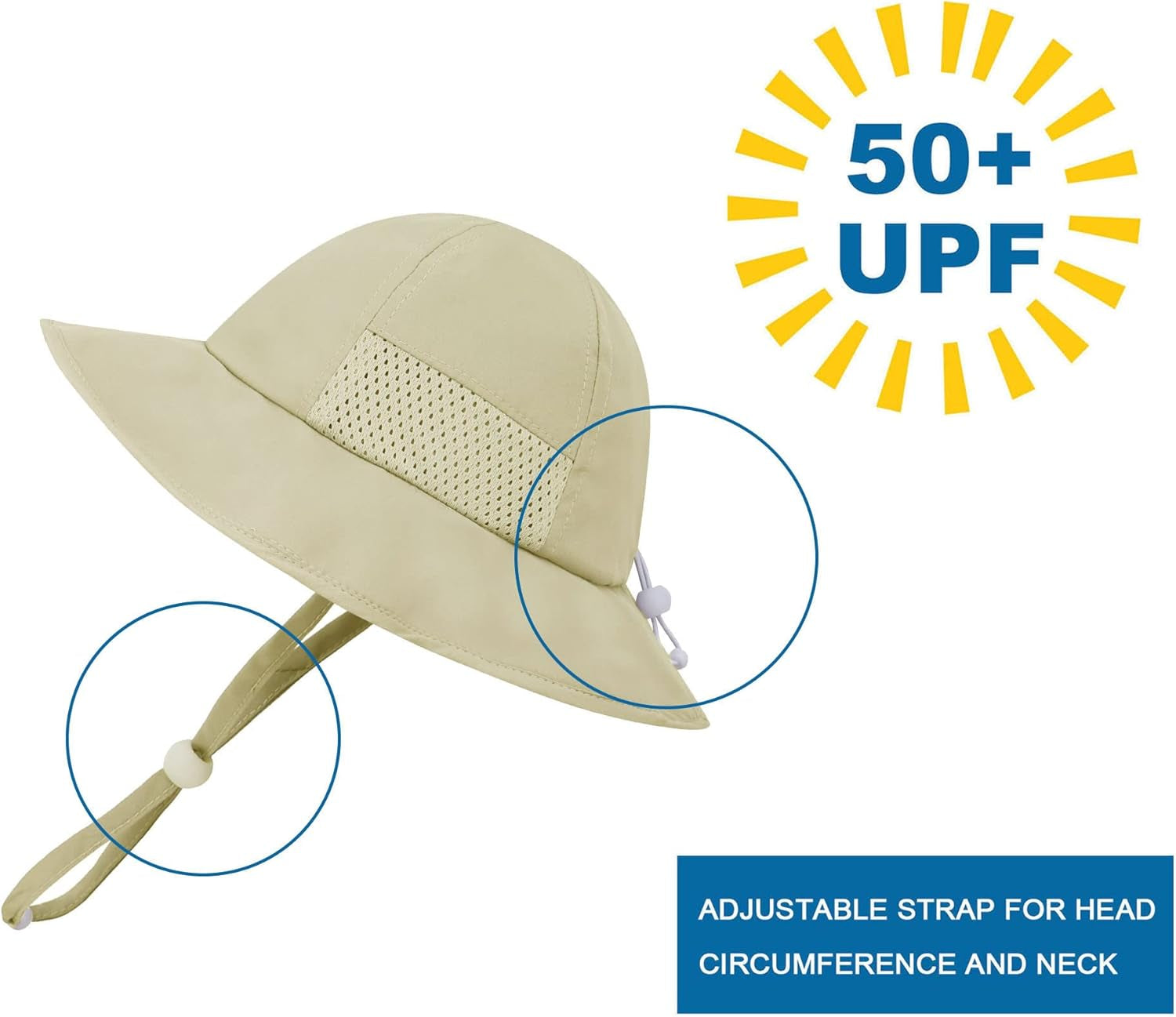 Ultimate Sun Protection for Kids: 50+ UPF Wide Brim Bucket Hat for Babies and Toddlers