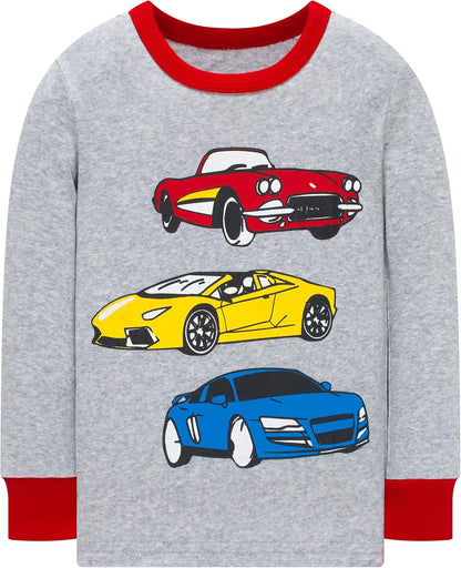 Race Car Pajamas for Boys & Girls - Cool Cotton Christmas Sleepwear Size 7