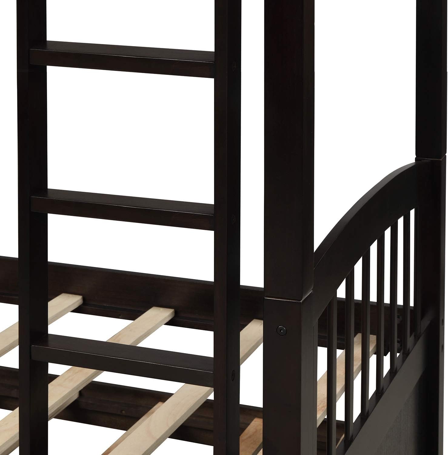 Chic Twin Over Twin Wooden Bunk Bed with Trundle & Storage - Ideal for Kids' Rooms & Guest Areas!