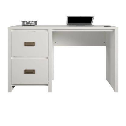 Monarch Hill Haven Dove Grey Single Pedestal Desk for Kids - Stylish and Functional Workspace