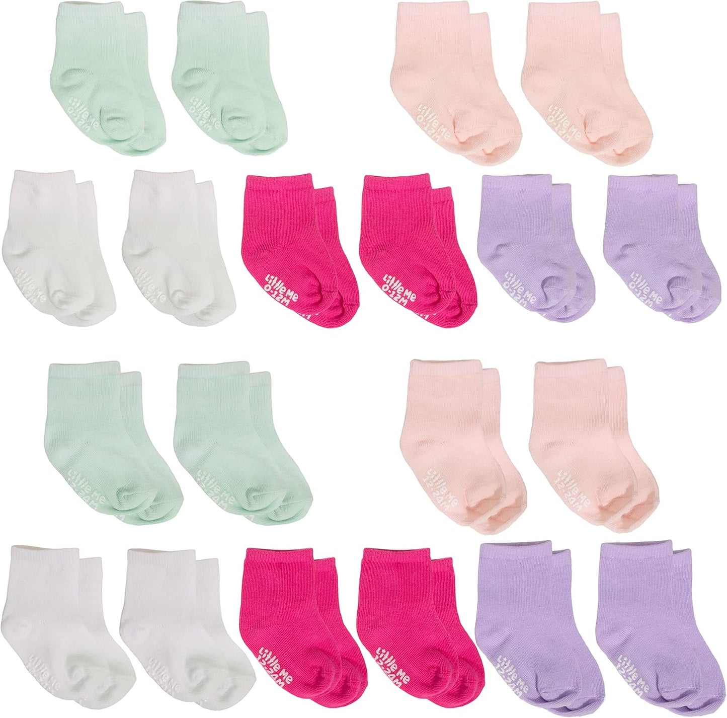 Cozy 20-Pack Unisex Infant & Toddler Socks - Perfect for Newborns to 24 Months!