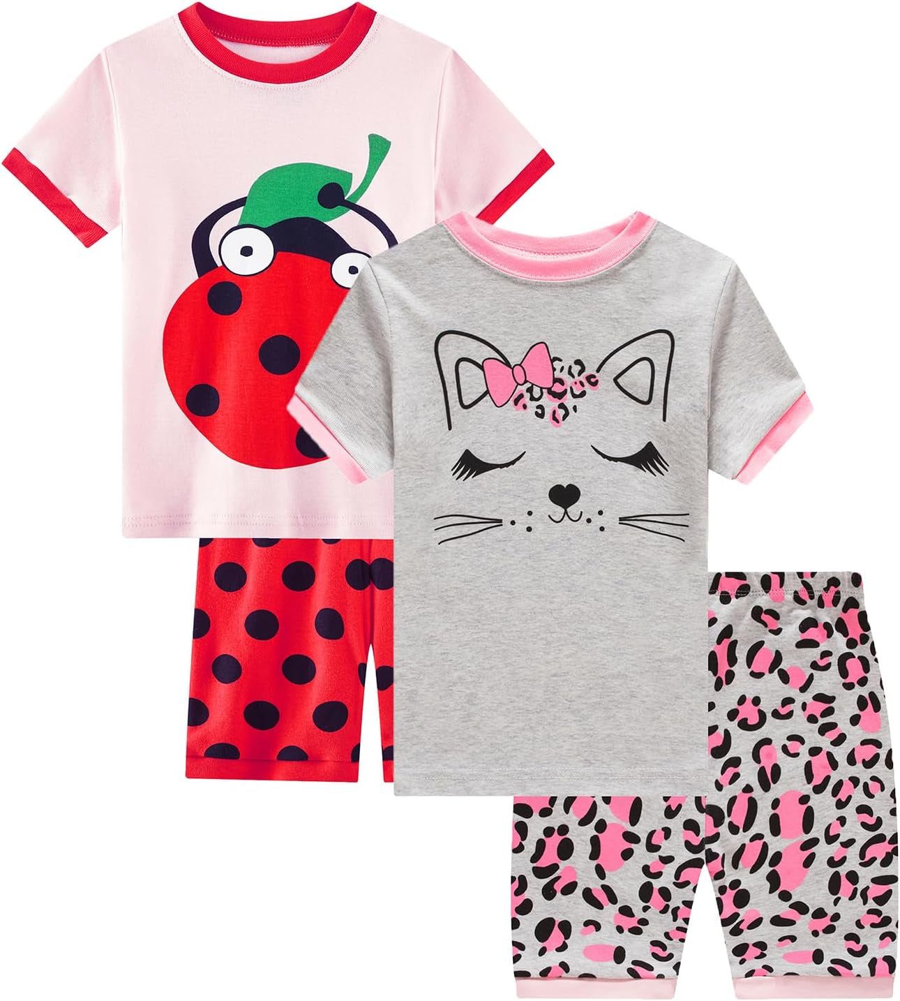 Adorable Little Girls Cotton Summer Pajama Sets - Perfect Toddler PJs for Comfort and Fun!