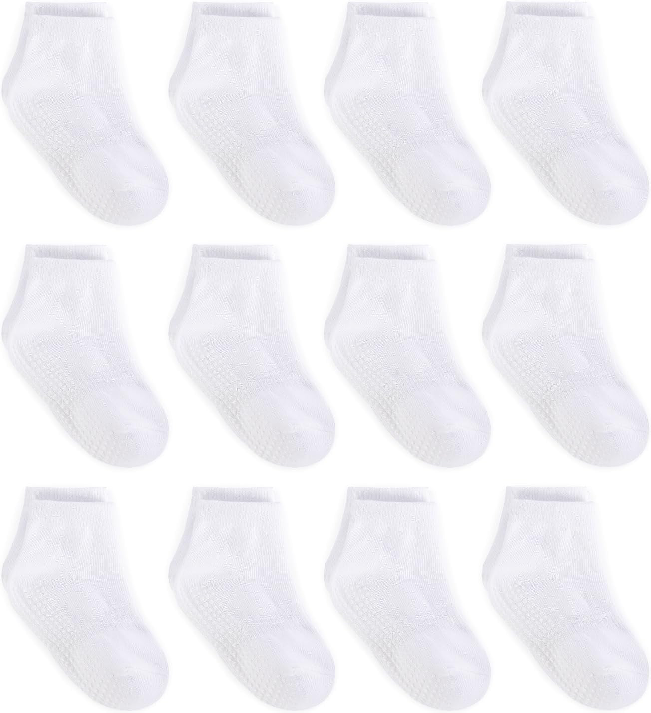 Cozy Non-Slip Ankle Socks for Infants and Toddlers with Non-Skid Soles