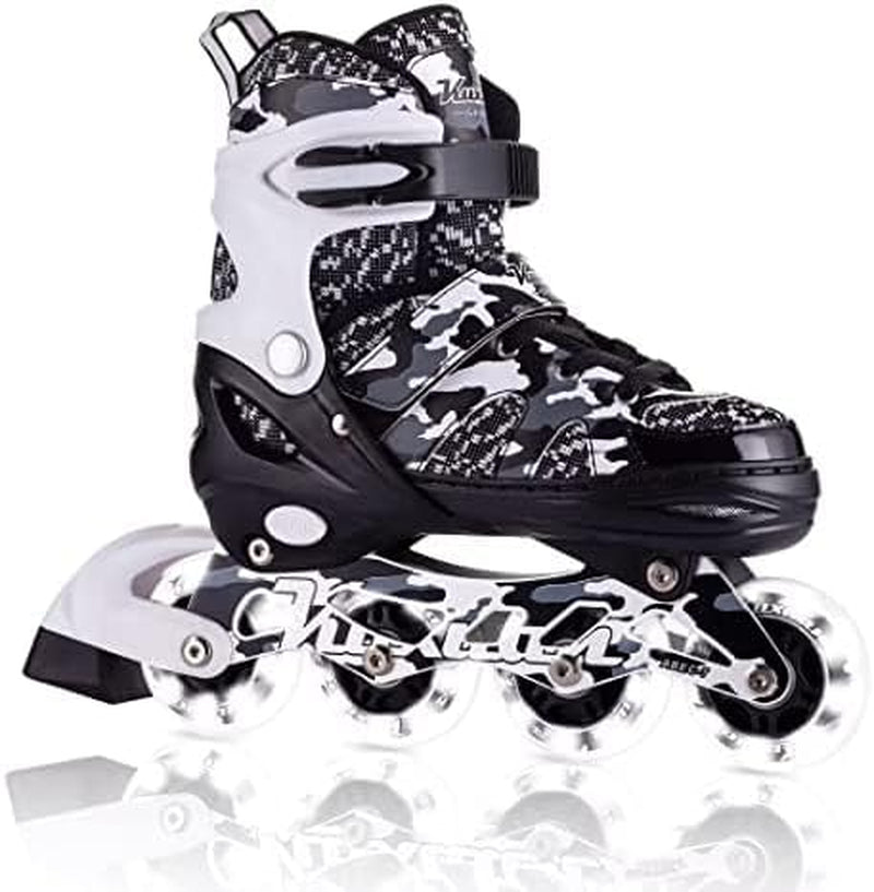 Light-Up Adjustable Inline Skates for Boys and Girls - Fun and Safe Skating Experience!