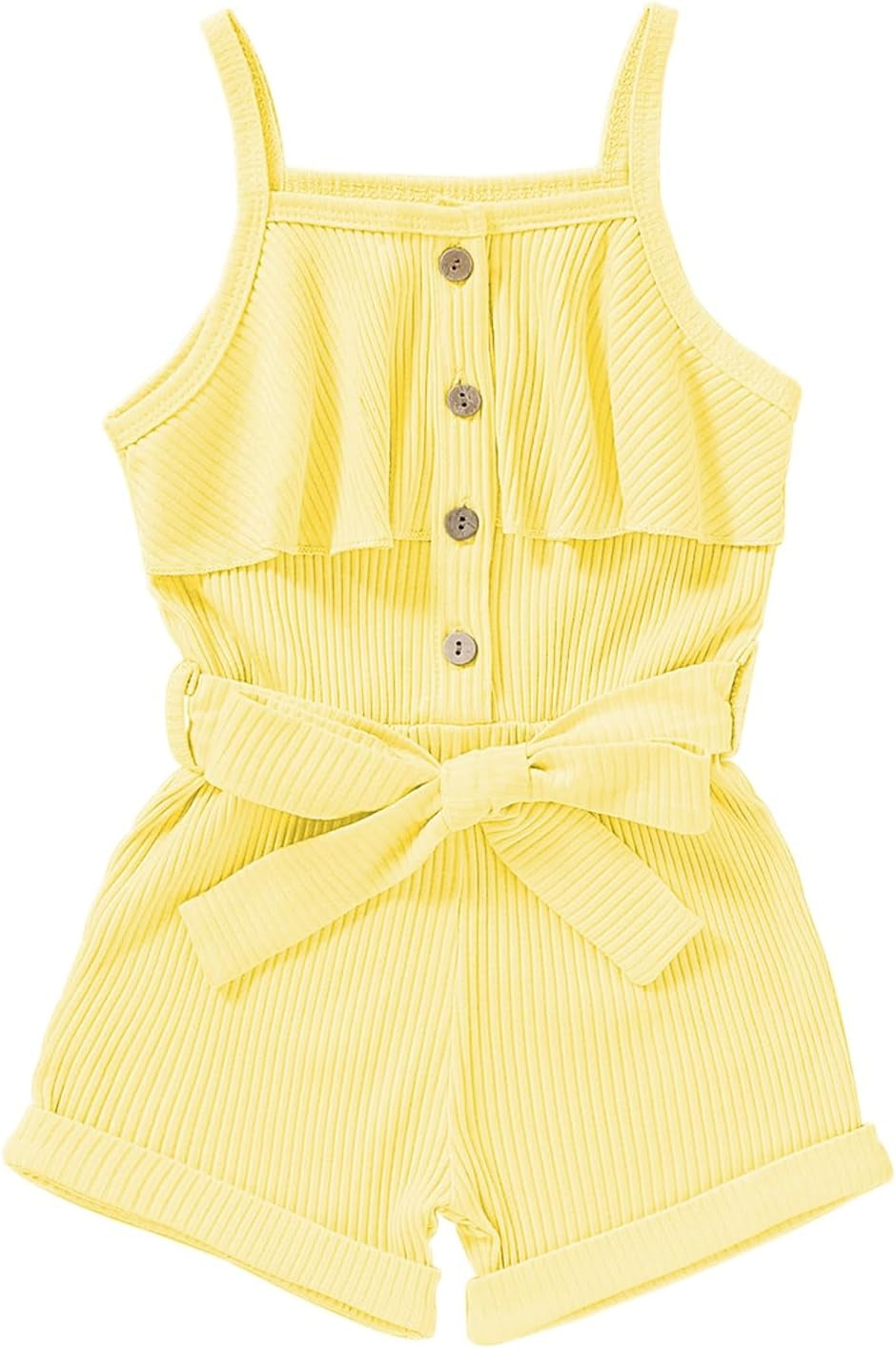 Adorable Toddler Girls' Summer Sleeveless Halter Romper Jumpsuit Set (Ages 1-5T)