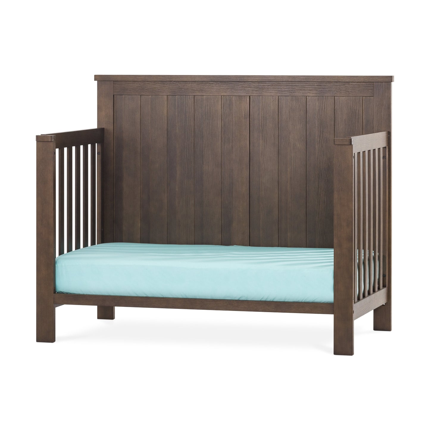 Calder 4-in-1 Convertible Crib - Adjustable Mattress Positions & Safe Non-Toxic Finish in Brushed Truffle Brown