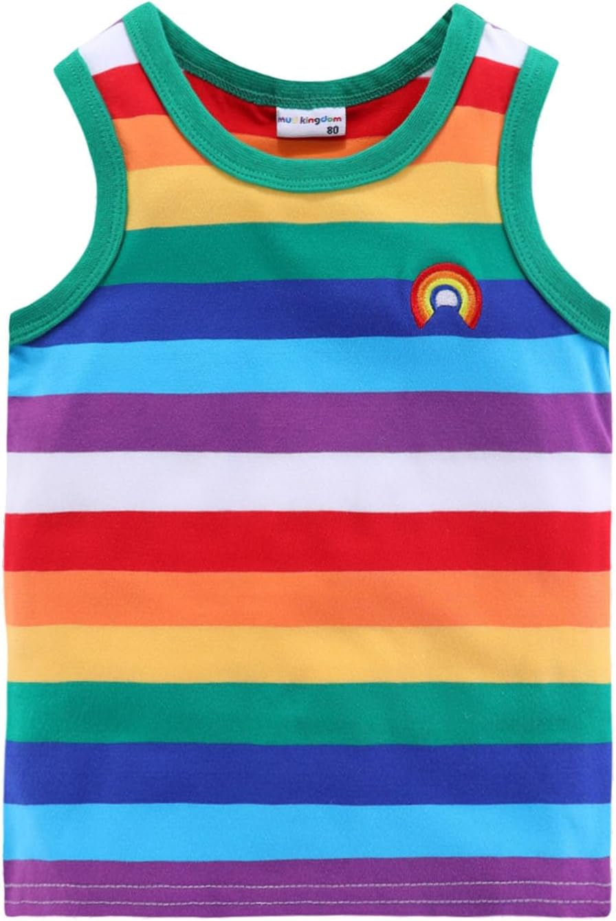 Unisex Rainbow Stripe Cotton T-Shirts for Kids - Fun and Stylish!