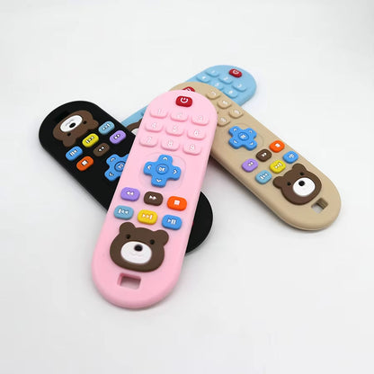 Baby Teething Remote Control Toy - Soft Silicone Teether for Soothing Infants