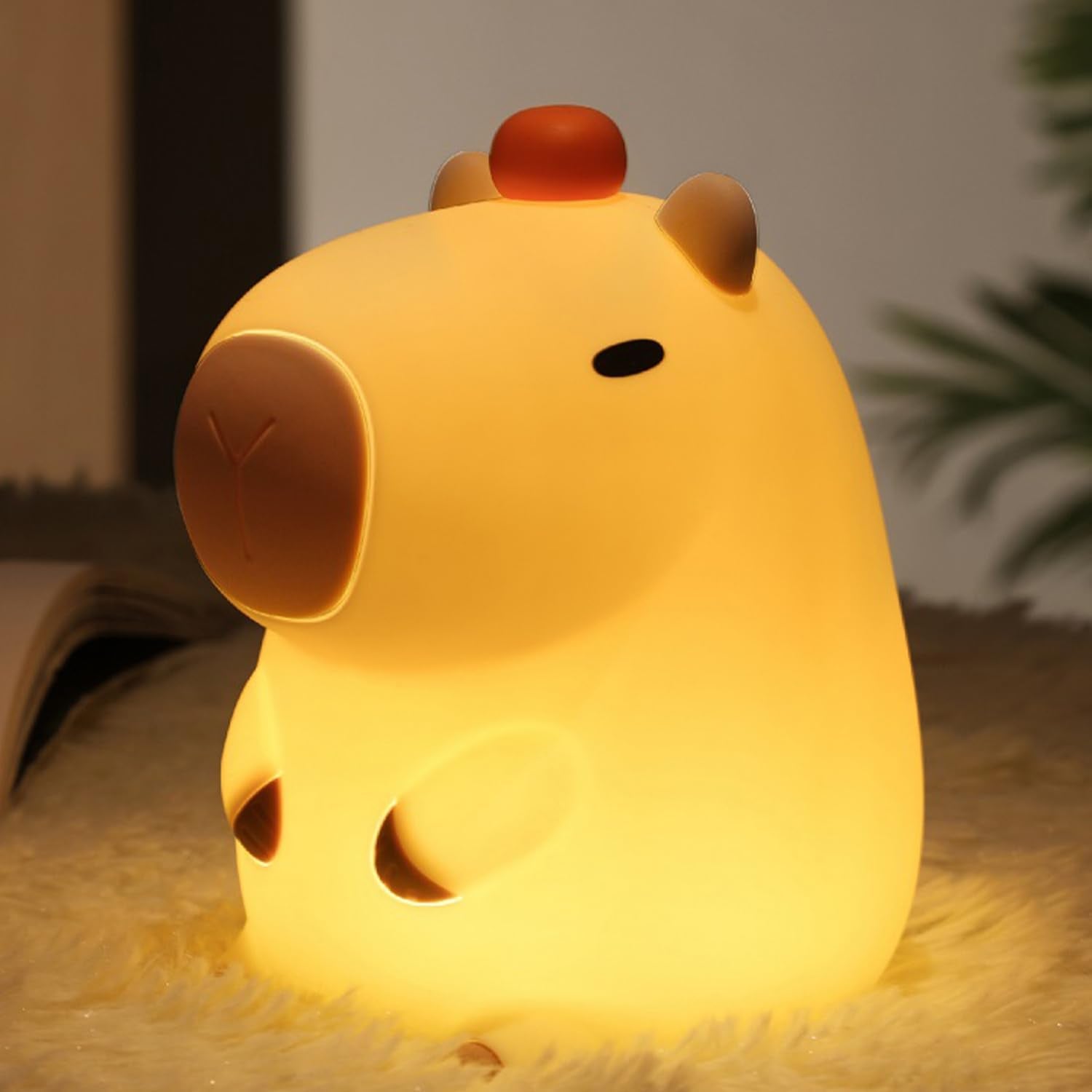 Dimmable Axolotl Night Light - Adorable Silicone Touch Lamp for Nursery, Rechargeable Kawaii Bedside Decor, Perfect Gift for Kids and Girls