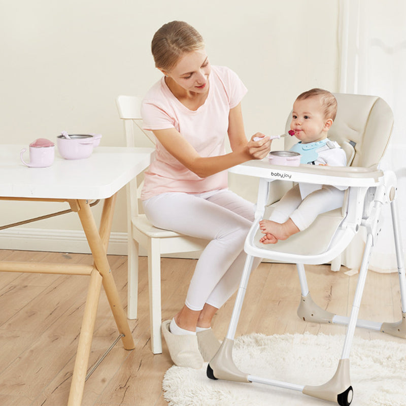 Versatile Baby Convertible High Chair with Easy-Glide Wheels