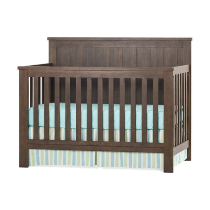 Calder 4-in-1 Convertible Crib - Adjustable Mattress Positions & Safe Non-Toxic Finish in Brushed Truffle Brown