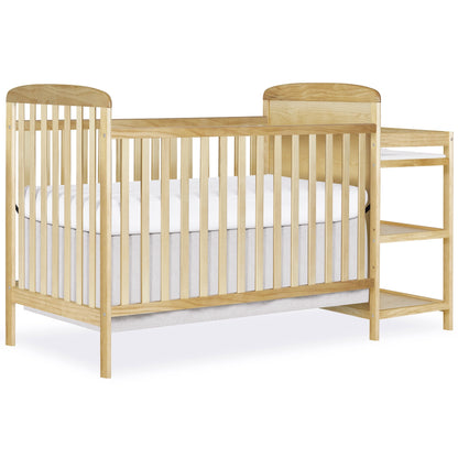 Anna 3-in-1 Full-Size Crib and Changing Table Combo - Stylish Natural Finish