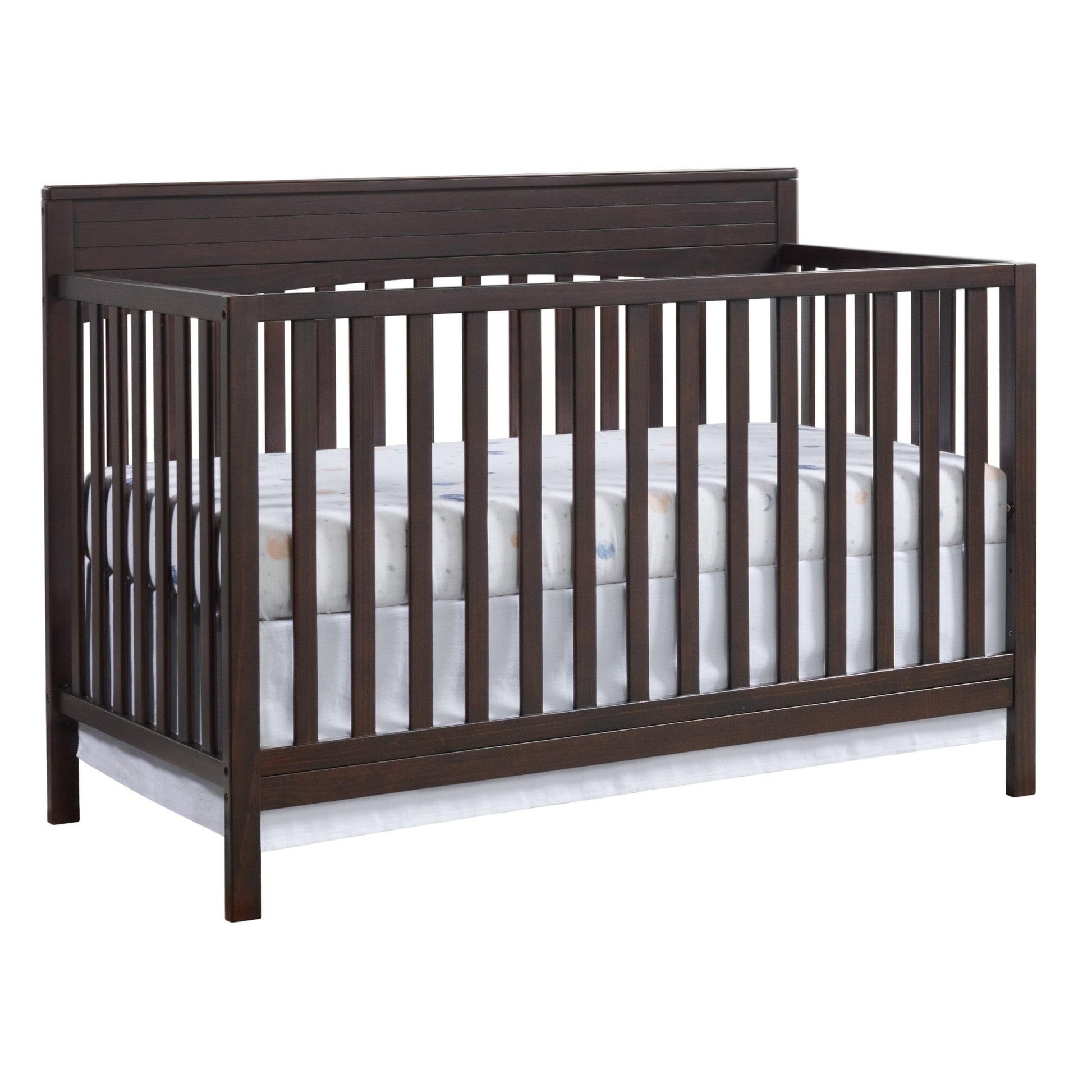 Harper 4-in-1 Convertible Crib - Stylish Espresso Brown, GREENGUARD Gold Certified Safety for Your Baby