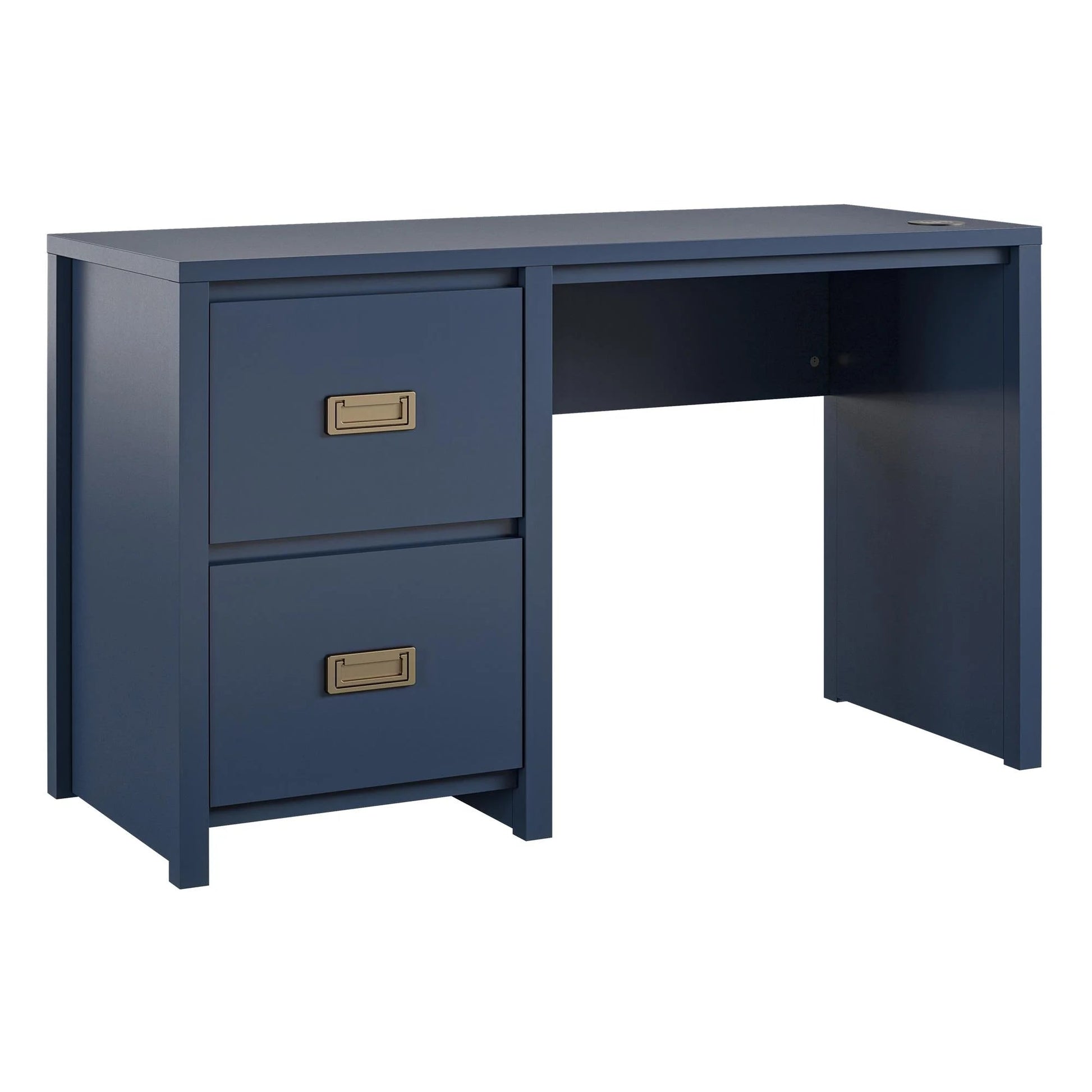 Monarch Hill Haven Dove Grey Single Pedestal Desk for Kids - Stylish and Functional Workspace