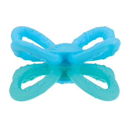 Colorful Fun Loops Silicone Teether for Infants - Soothing Blue & Aqua Design