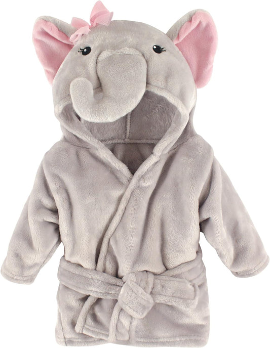 Unisex Baby Plush Animal Face Bathrobe