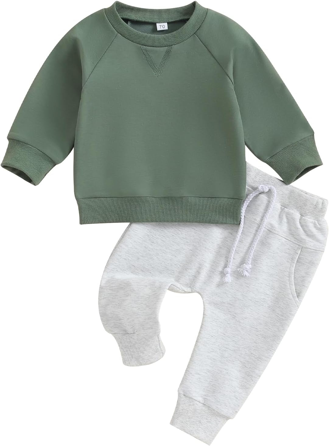 Stylish Toddler Boy's Fall & Winter Outfit Set - Cozy Contrast Long Sleeve Sweatshirt & Stretchy Jogger Pants