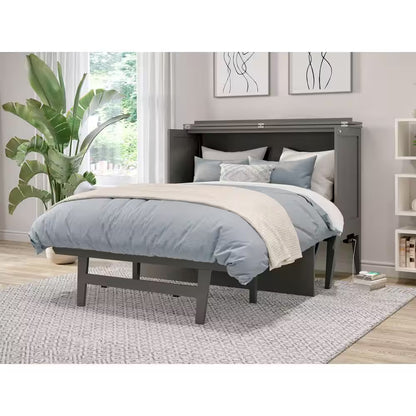 Transform Your Space with the Northampton Gray Murphy Bed Desk and Full Mattress Combo