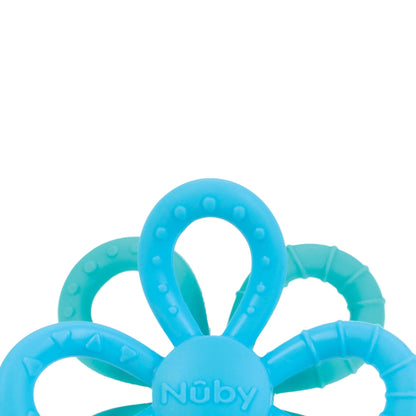 Colorful Fun Loops Silicone Teether for Infants - Soothing Blue & Aqua Design