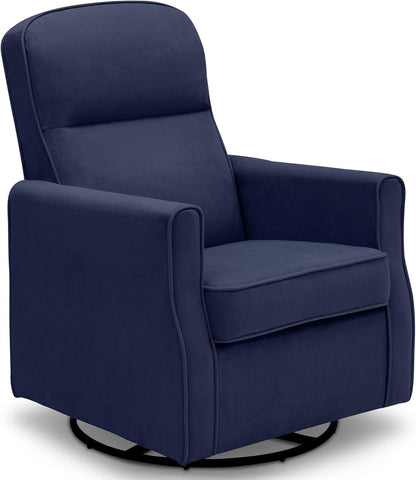 Blair Charcoal Slim Nursery Glider & Swivel Rocker Chair - Stylish Comfort for Your Baby's Room