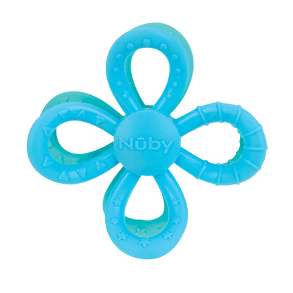 Colorful Fun Loops Silicone Teether for Infants - Soothing Blue & Aqua Design